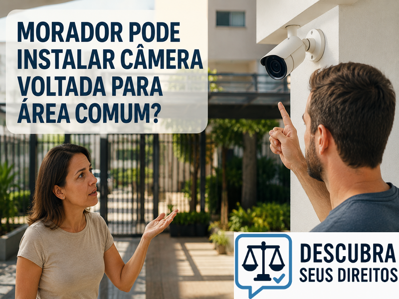 Morador pode instalar câmera voltada para área comum? — Entenda quando o monitoramento é permitido e quais são os limites legais