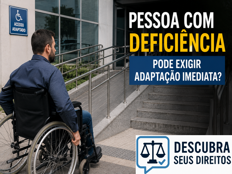 Pessoa com deficiência pode exigir adaptação imediata? — Entenda quando a acessibilidade deve ser garantida e quais são os direitos assegurados por lei