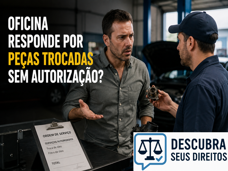 Oficina responde por peças trocadas sem autorização? — Entenda quando a substituição de componentes pode gerar responsabilidade