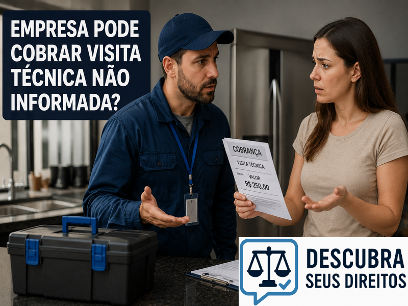Empresa pode cobrar visita técnica não informada? — Entenda quando a cobrança pode ser considerada indevida