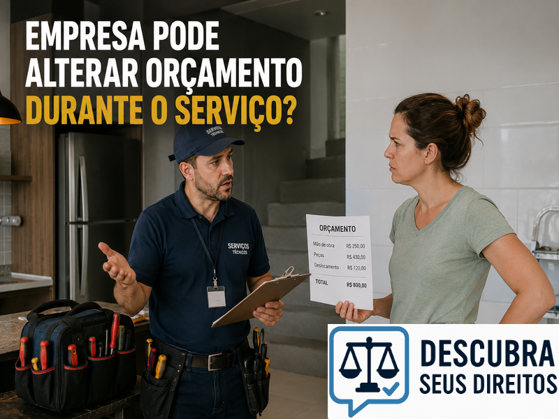 Empresa pode alterar orçamento durante o serviço? — Entenda quando a mudança de valores é permitida e quais são os direitos do consumidor