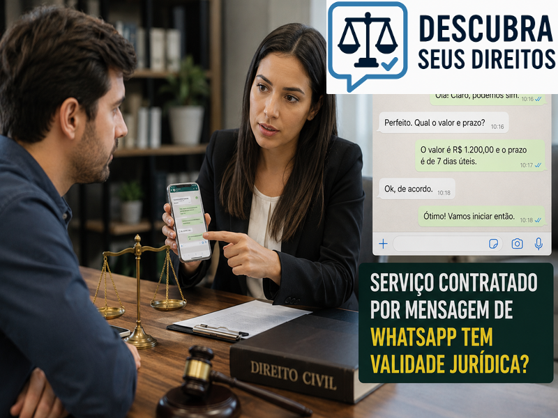 Serviço contratado por mensagem de WhatsApp tem validade jurídica? — Entenda quando a conversa pode comprovar a contratação