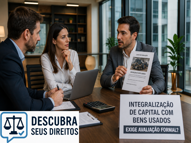 Integralização de capital com bens usados exige avaliação formal? — Entenda quando a conferência de bens deve observar requisitos legais