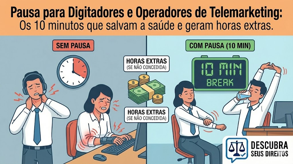Pausa para Digitadores e Operadores de Telemarketing: Proteção à Saúde e Bem-estar no Ambiente de Trabalho