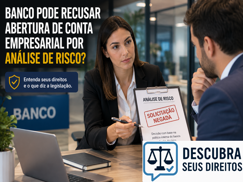 Banco pode recusar abertura de conta empresarial por análise de risco? — Entenda quando a instituição financeira pode negar a contratação