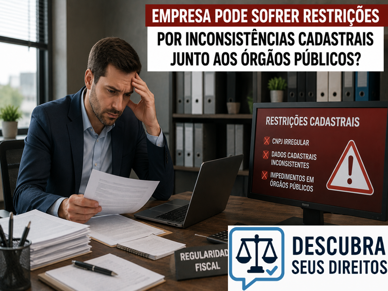 Empresa pode sofrer restrições por inconsistências cadastrais junto aos órgãos públicos? — Entenda como informações desatualizadas podem gerar consequências para o negócio