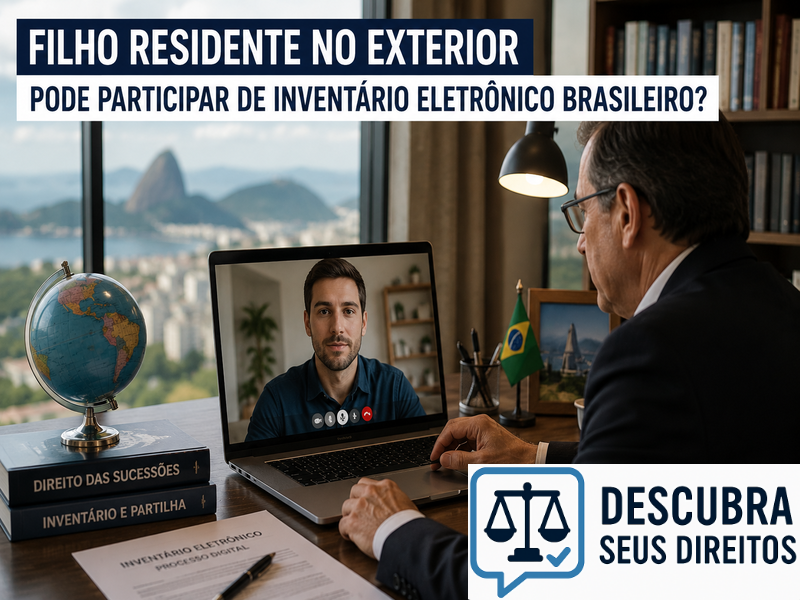 Filho residente no exterior pode participar de inventário eletrônico brasileiro? — Entenda como funciona a participação de herdeiros que vivem fora do país