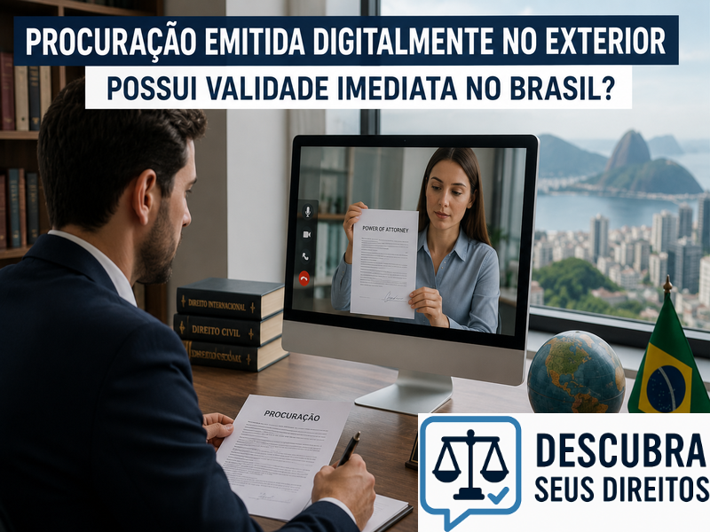 Procuração emitida digitalmente no exterior possui validade imediata no Brasil? — Entenda quando o documento pode produzir efeitos no país