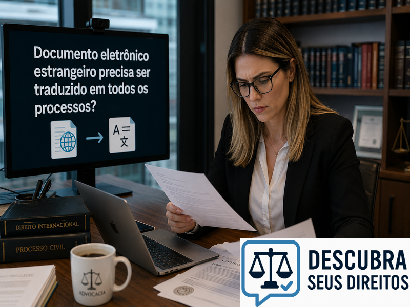 Documento eletrônico estrangeiro precisa ser traduzido em todos os processos? — Entenda quando a tradução pode ser exigida pela legislação brasileira