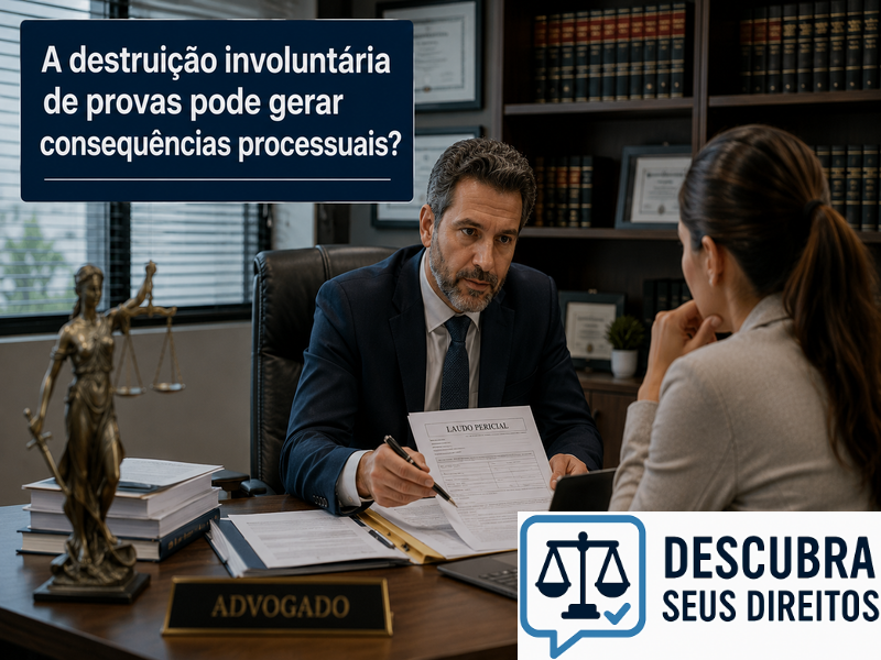 Destruição involuntária de provas pode gerar consequências processuais? — Entenda quando a perda de documentos ou arquivos pode influenciar um processo judicial