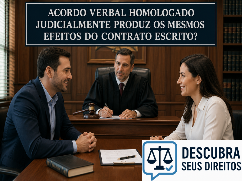 Acordo verbal homologado judicialmente produz os mesmos efeitos do contrato escrito? — Entenda quais são os efeitos jurídicos da homologação pelo Judiciário