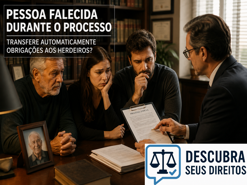 Pessoa falecida durante o processo transfere automaticamente obrigações aos herdeiros? — Entenda como o falecimento pode influenciar a continuidade da ação judicial