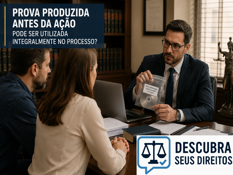 Prova produzida antes da ação pode ser utilizada integralmente no processo? — Entenda quando elementos obtidos antes do processo podem ter validade judicial