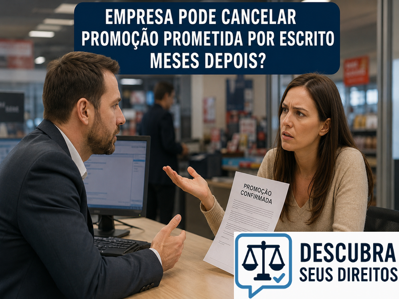 Empresa pode cancelar promoção prometida por escrito meses depois? — Entenda quando a empresa pode rever uma promoção previamente formalizada