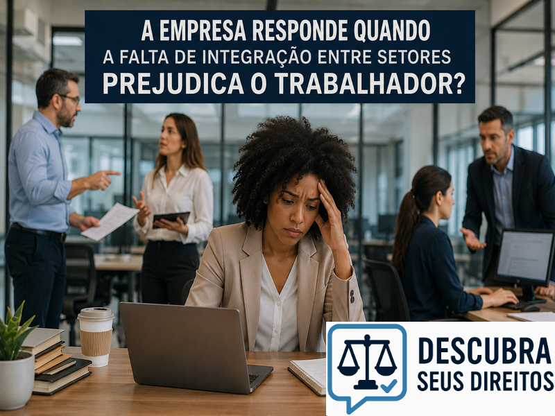 A empresa responde quando a falta de integração entre setores prejudica o trabalhador? — Entenda quando falhas na comunicação interna podem gerar consequências jurídicas