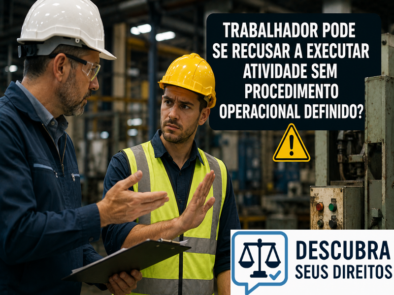 Trabalhador pode se recusar a executar atividade sem procedimento operacional definido? — Entenda quando a ausência de orientações formais pode gerar discussões na relação de trabalho