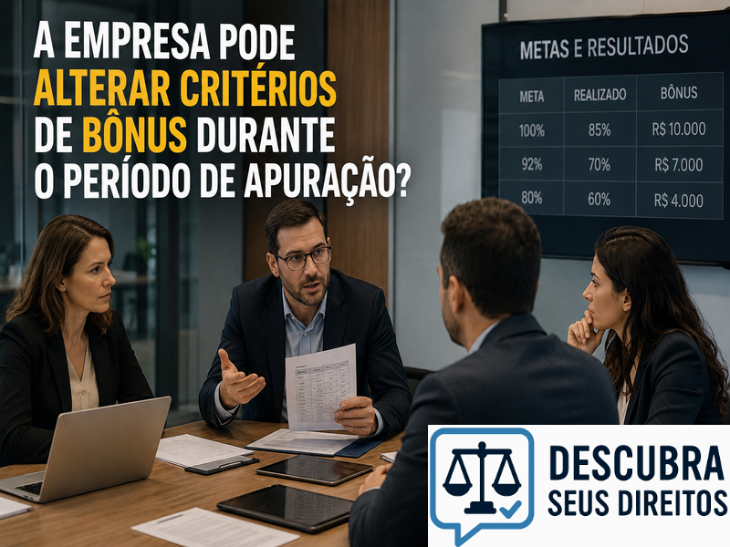 A empresa pode alterar critérios de bônus durante o período de apuração? — Entenda quando mudanças nas regras de bonificação podem gerar discussões trabalhistas