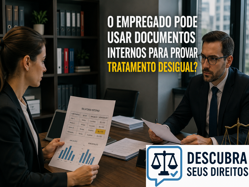 Empregado pode usar documentos internos para provar tratamento desigual? — Entenda quando registros da empresa podem ser utilizados como prova em conflitos trabalhistas