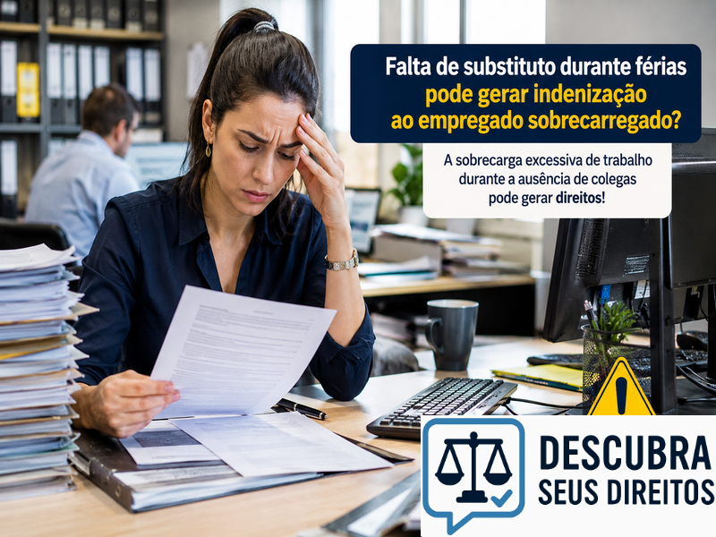 Falta de substituto durante férias pode gerar indenização ao empregado sobrecarregado? — Entenda quando o acúmulo de funções pode gerar consequências jurídicas