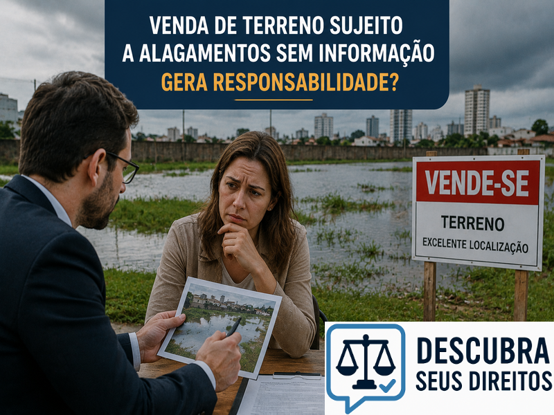 Venda de terreno sujeito a alagamentos sem informação gera responsabilidade? — Entenda quando a omissão sobre riscos de alagamento pode produzir consequências jurídicas