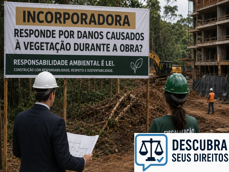 Incorporadora responde por danos causados à vegetação durante a obra? — Entenda quando intervenções em áreas verdes podem gerar responsabilidade jurídica