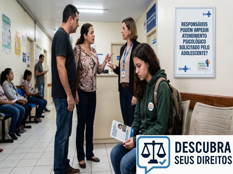 Responsáveis podem impedir atendimento psicológico solicitado pelo adolescente? — Entenda quando a vontade do adolescente e o poder familiar podem entrar em conflito