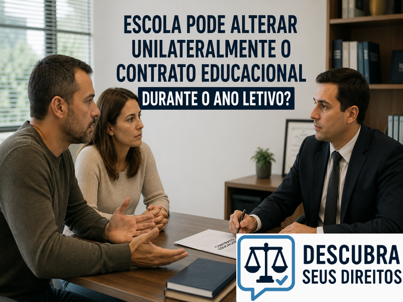 Escola pode alterar unilateralmente o contrato educacional durante o ano letivo? — Entenda quando mudanças no contrato escolar podem ser questionadas pelos responsáveis