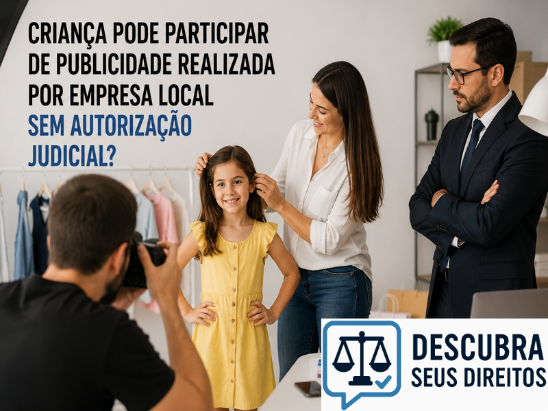 Criança pode participar de publicidade realizada por empresa local sem autorização judicial? — Entenda quando a participação de menores em campanhas publicitárias exige cuidados legais