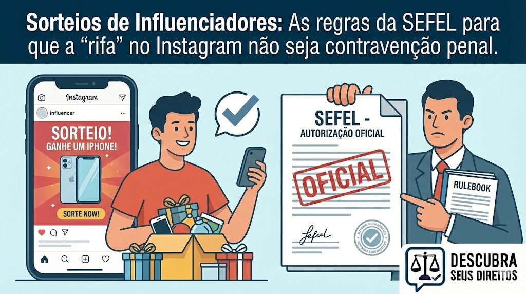 Sorteios de Influenciadores: Regras da SEFEL e Diferença entre Promoções Lícitas e Contravenções Penais