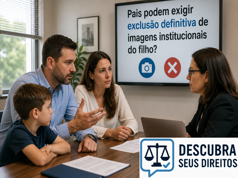 Pais podem exigir exclusão definitiva de imagens institucionais do filho? — Entenda quando a remoção de fotografias e vídeos da criança ou do adolescente pode ser solicitada