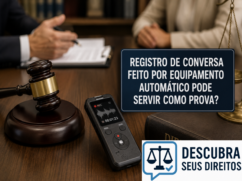 Registro de conversa feito por equipamento automático pode servir como prova?