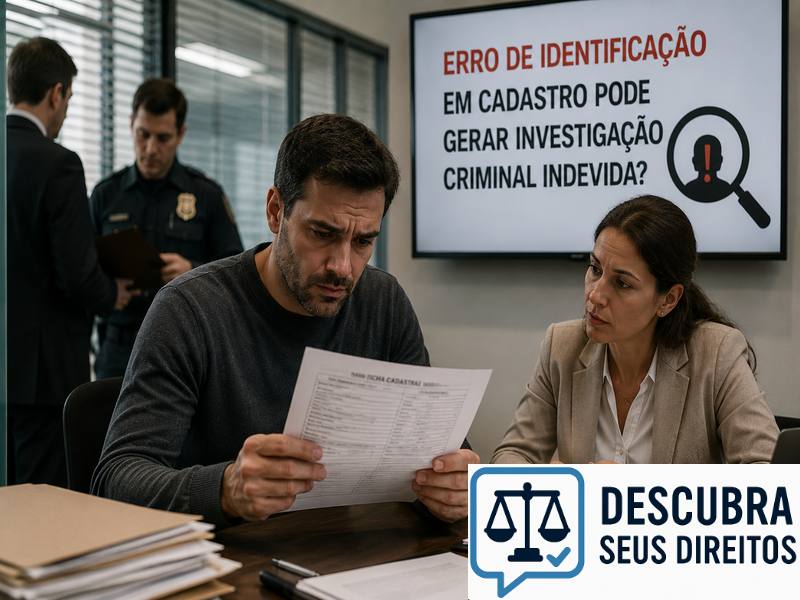 Erro de identificação em cadastro pode gerar investigação criminal indevida?