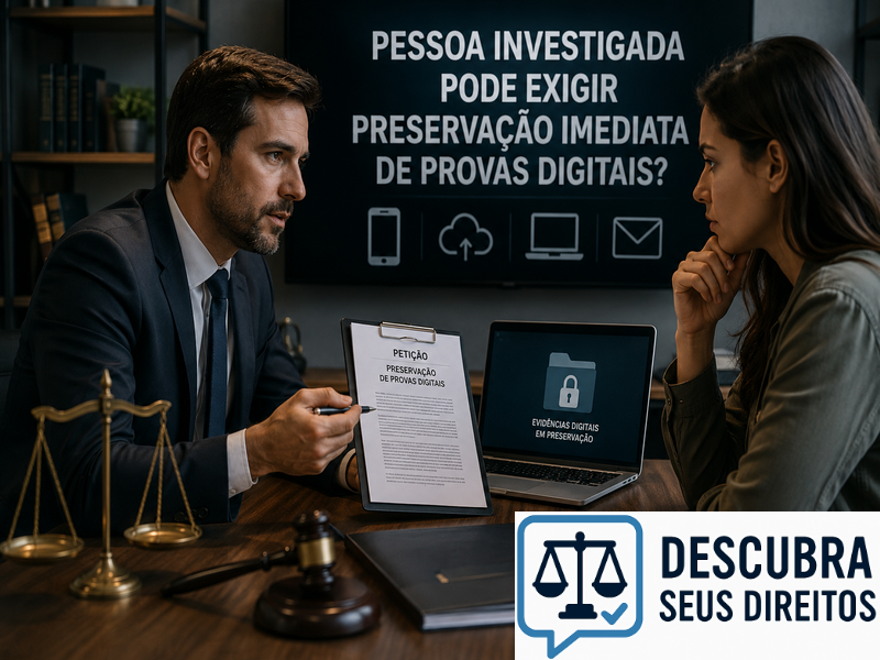 Pessoa investigada pode exigir preservação imediata de provas digitais?