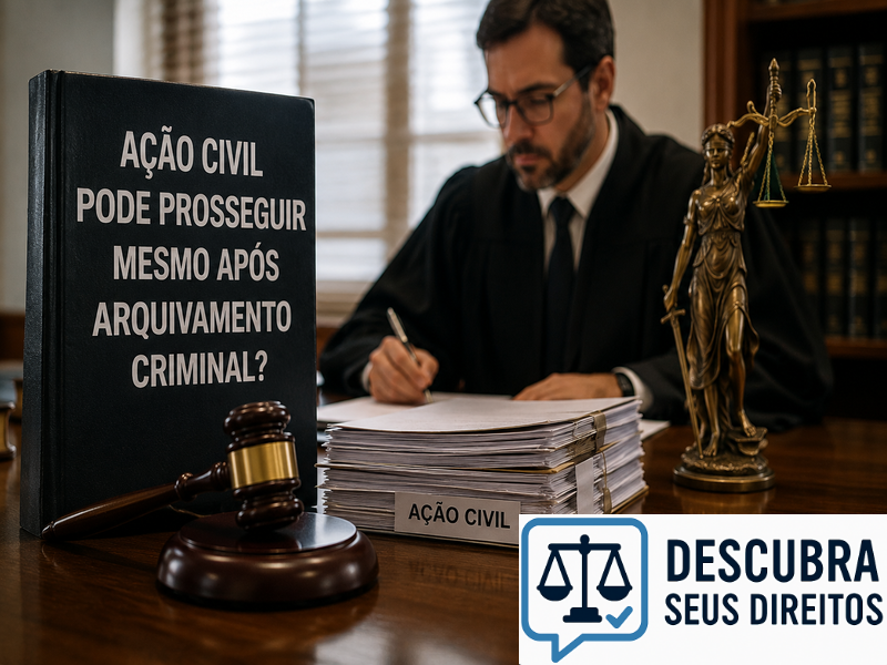 Ação civil pode prosseguir mesmo após arquivamento criminal?