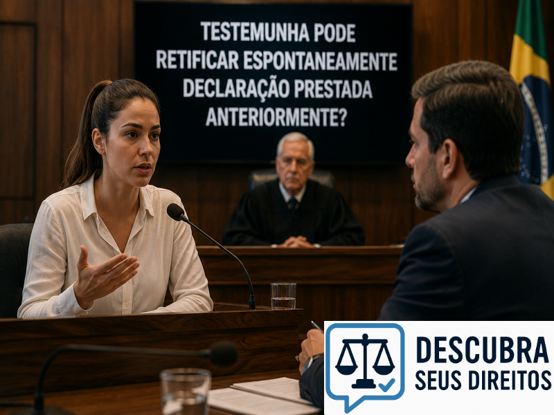 Testemunha pode retificar espontaneamente declaração prestada anteriormente?