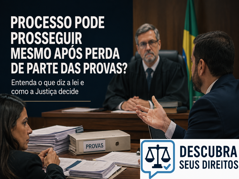 Processo pode prosseguir mesmo após perda de parte das provas?