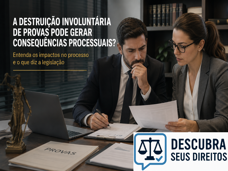 A destruição involuntária de provas pode gerar consequências processuais?