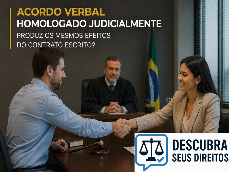 Acordo verbal homologado judicialmente produz os mesmos efeitos do contrato escrito?