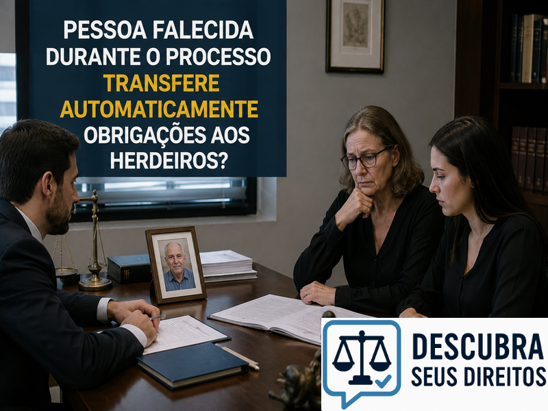 Pessoa falecida durante o processo transfere automaticamente obrigações aos herdeiros?