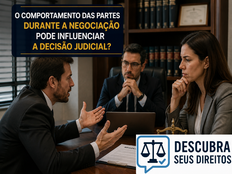 O comportamento das partes durante a negociação pode influenciar a decisão judicial?
