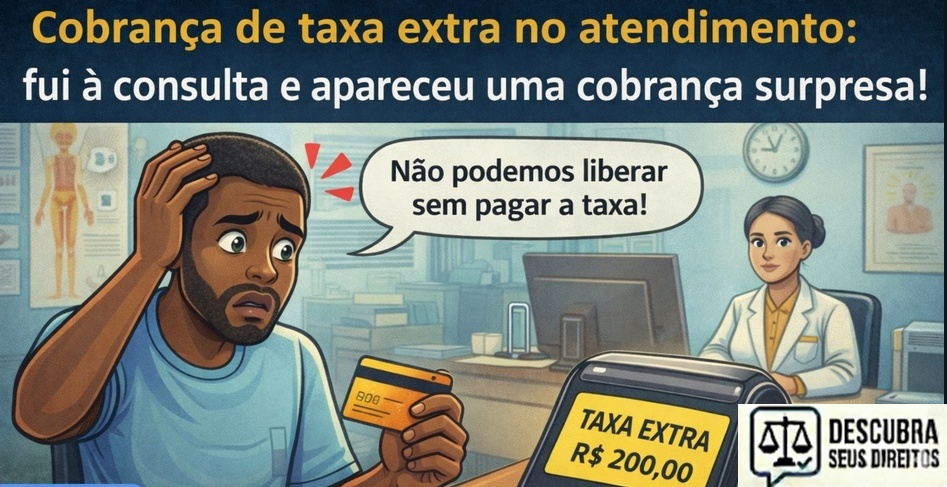 Clínica cobrou “taxa extra” na hora do atendimento: prática abusiva e reembolso