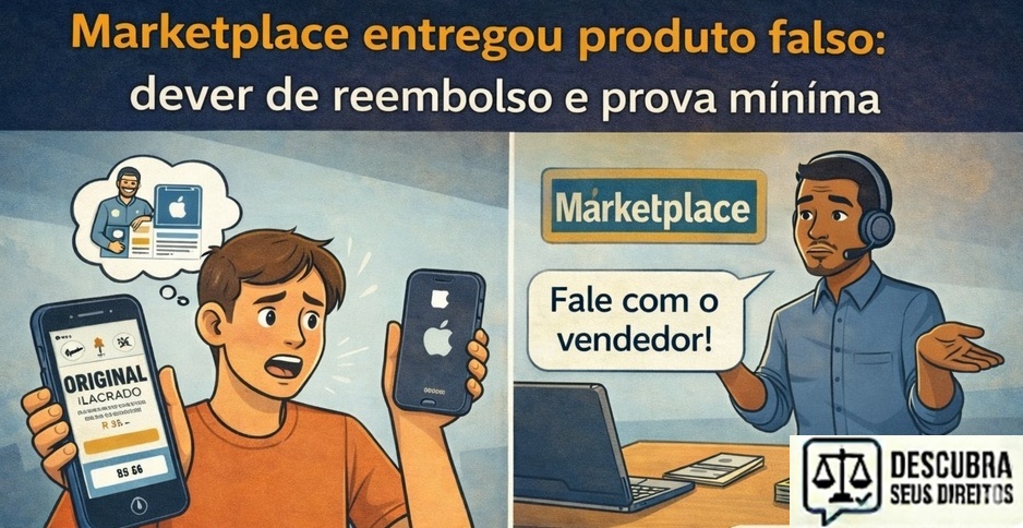 Marketplace entregou produto falso: dever de reembolso e prova mínima