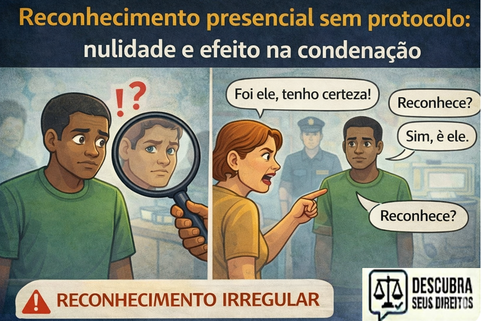 Reconhecimento presencial sem protocolo: nulidade e efeito na condenação