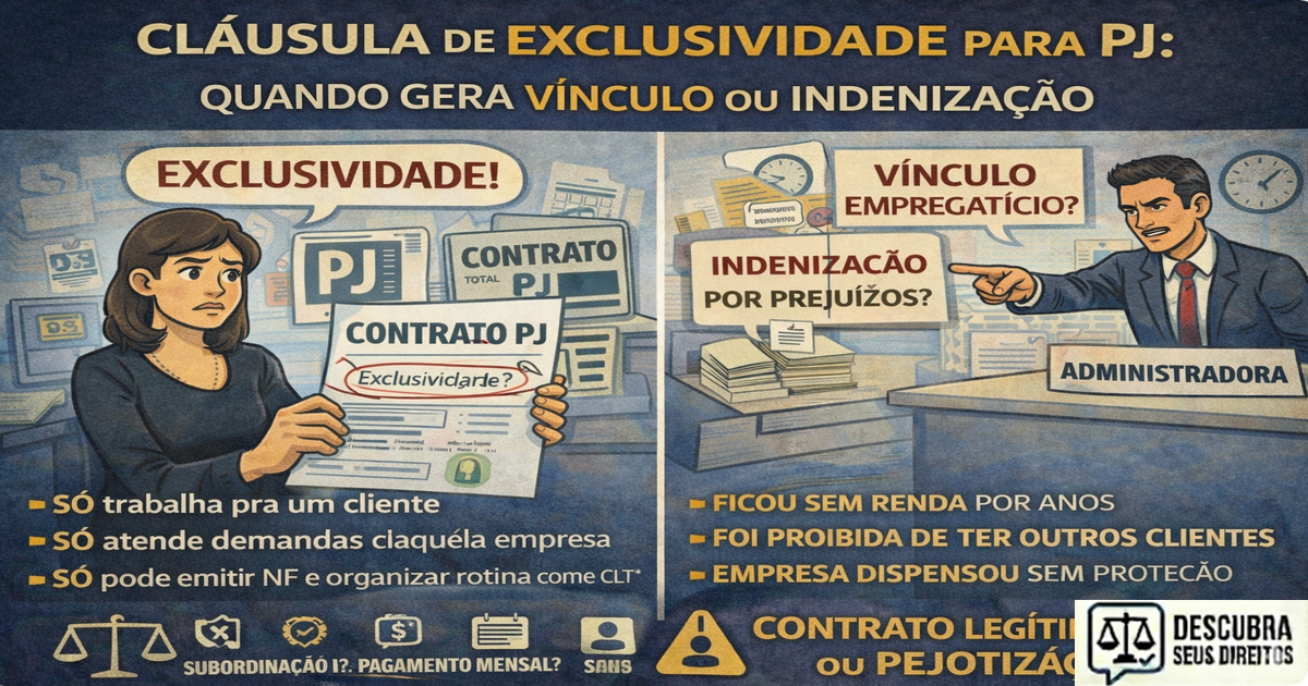 Cláusula de exclusividade para PJ: quando gera vínculo ou indenização
