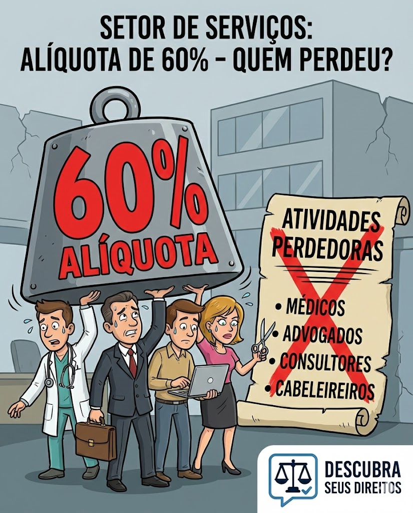 Setor de serviços e a alíquota de 60%: quais atividades perderam o benefício na Reforma Tributária