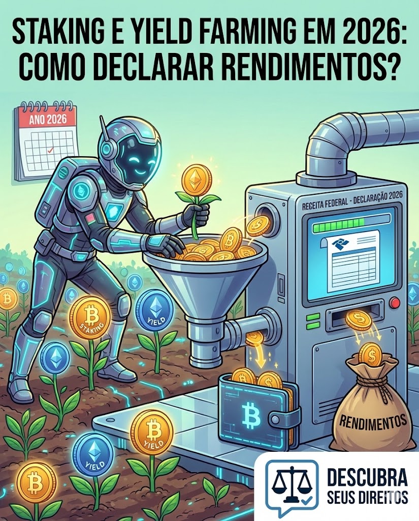 Staking e yield farming em 2026: como declarar rendimentos passivos de cripto