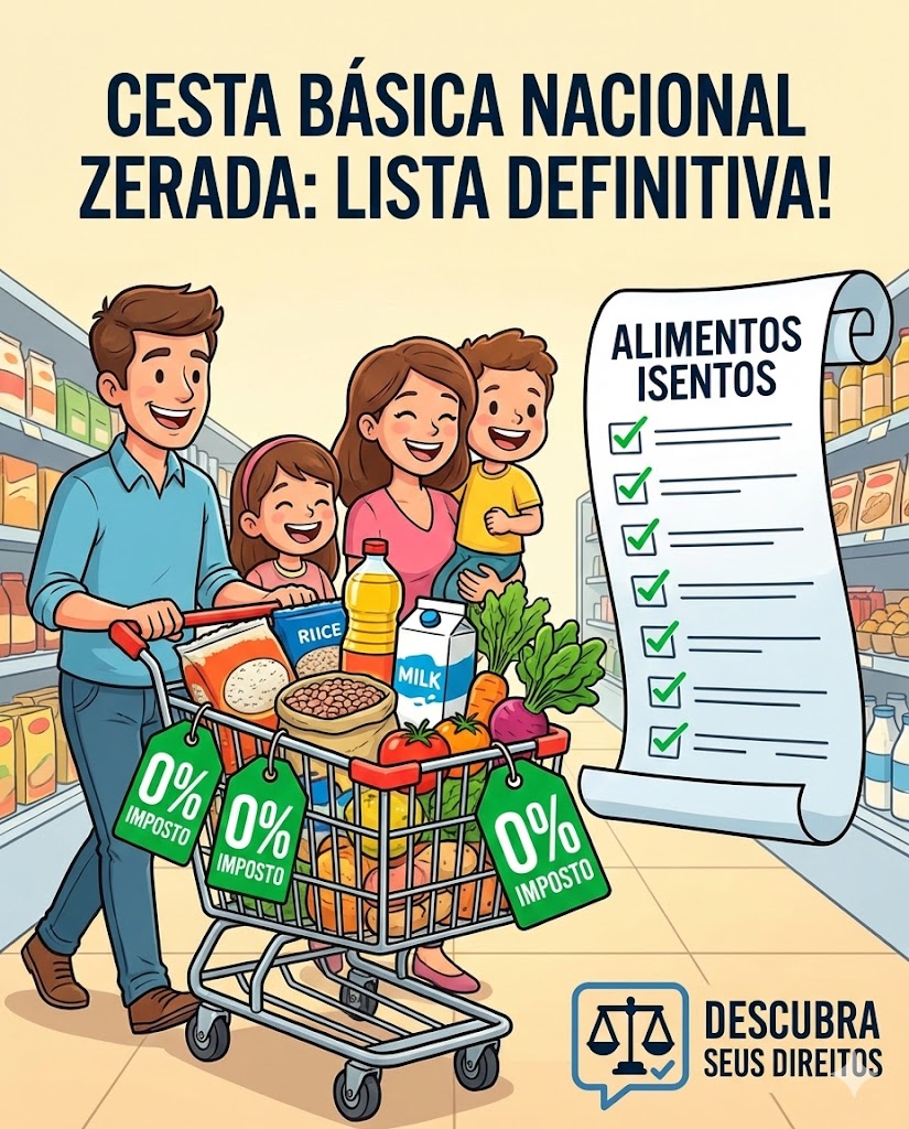 Cesta Básica Nacional Zerada: a lista definitiva de alimentos isentos de CBS e IBS