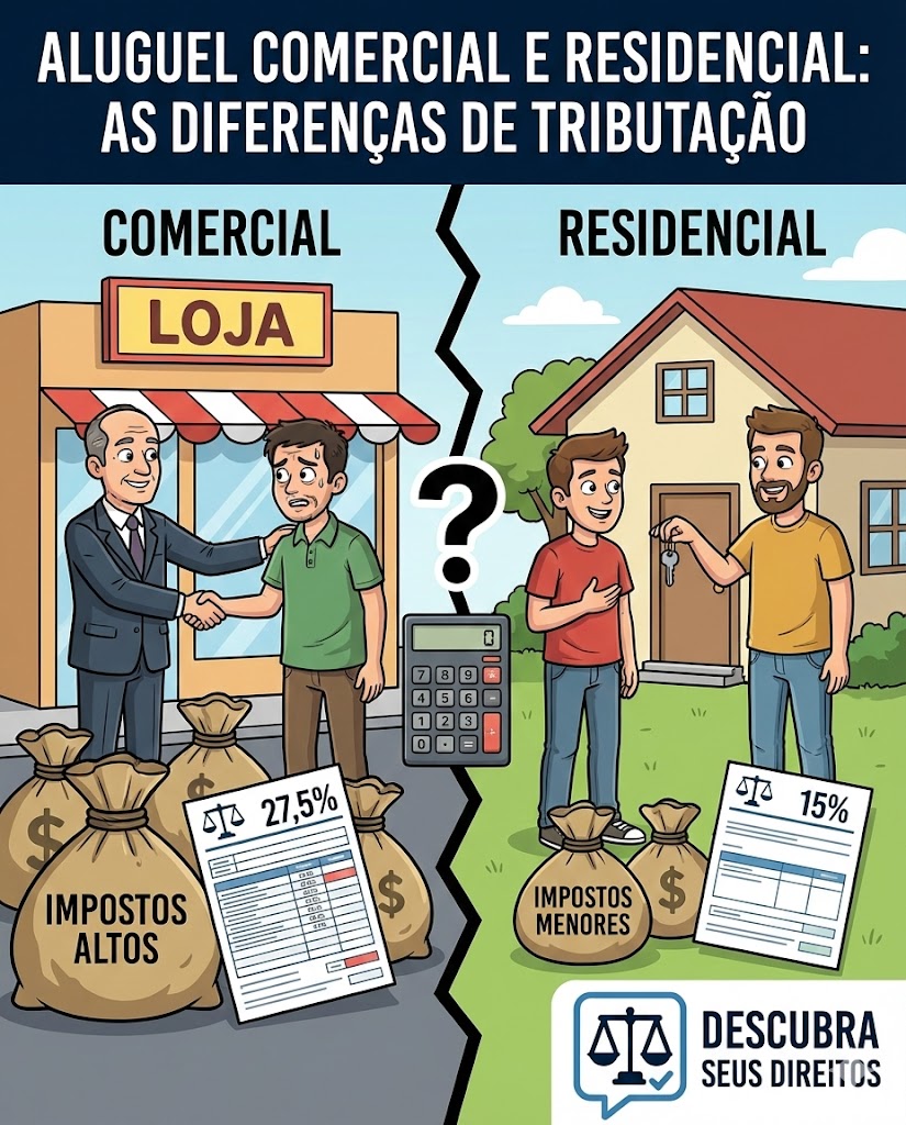 Aluguel comercial e residencial: as diferenças de tributação no IBS/CBS e o impacto no preço final