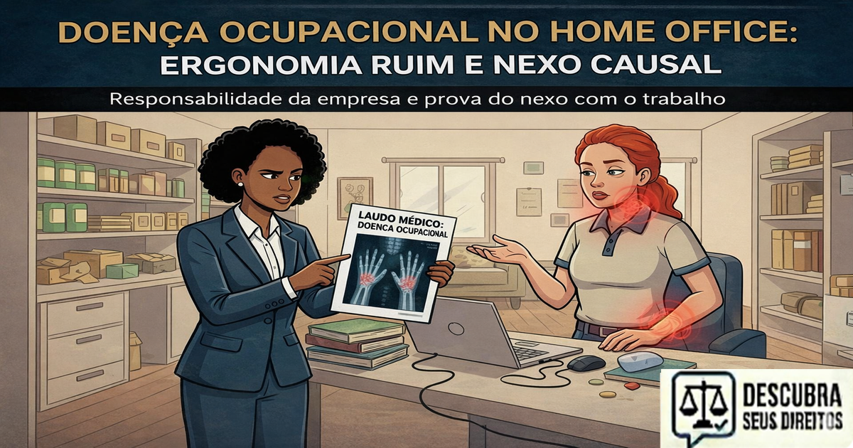 Doença ocupacional por ergonomia ruim no home office: responsabilidade da empresa e prova do nexo