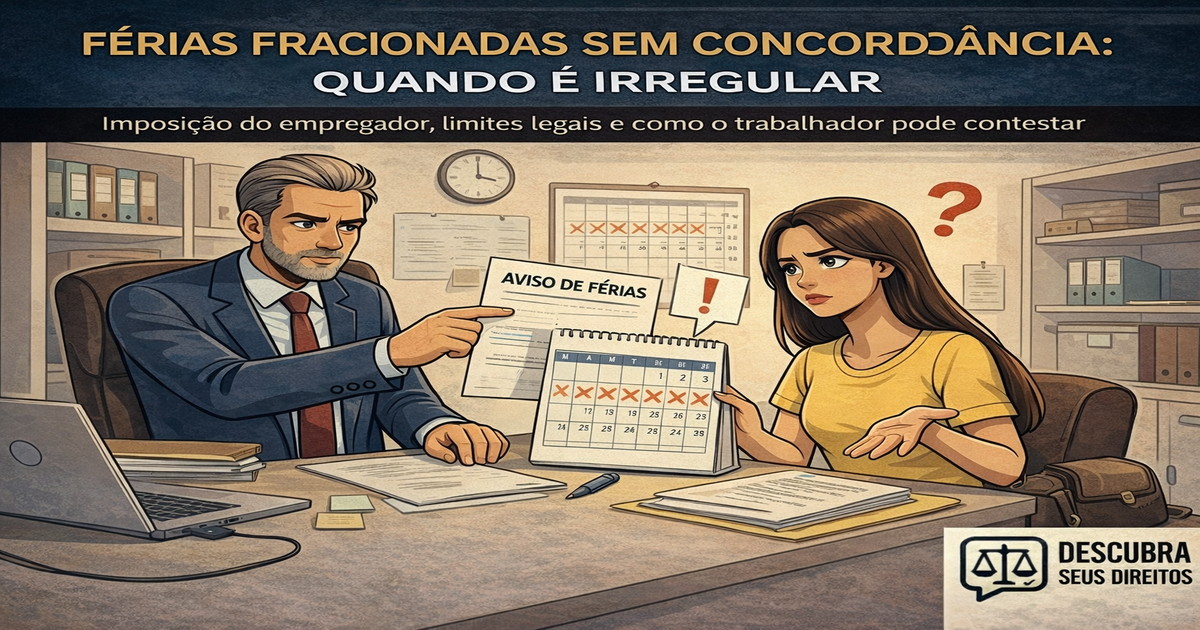 Férias fracionadas sem concordância: quando é irregular